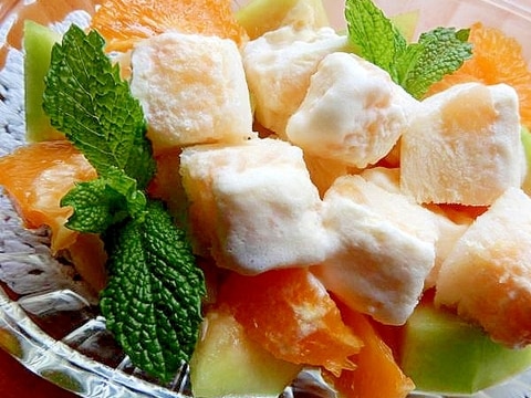 ヘルシー!市販のアイス利用❤メロンのシャーベット♪